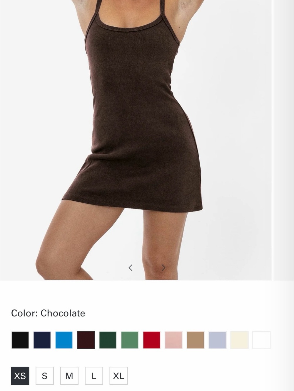 Y2K Chocolate Ribbed Tank Mini Dress - Women